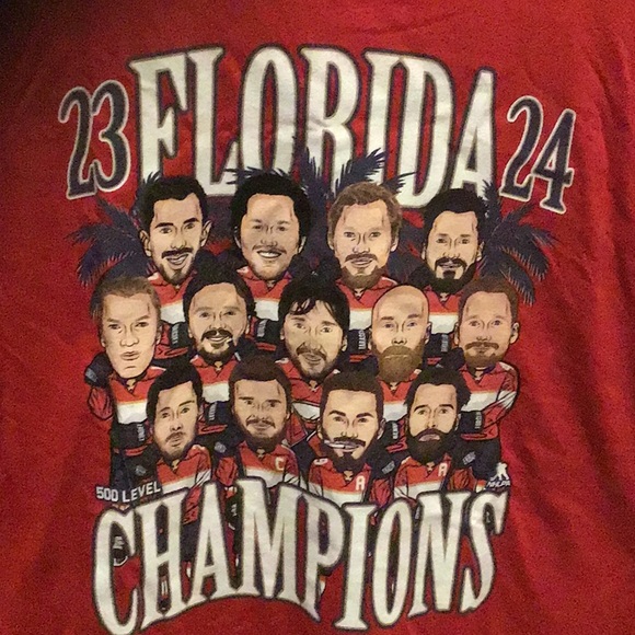 500 level NHL Florida Panthers champions t-shirt new - Picture 1 of 8